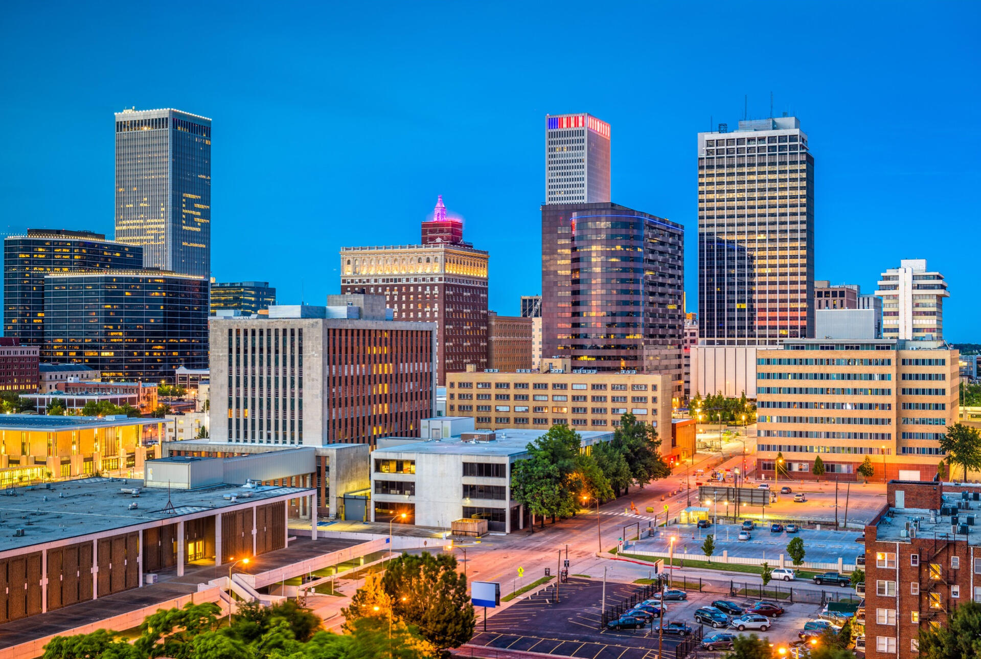 Skyline view of Downtown Tulsa, Ok.